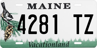 ME license plate 4281TZ