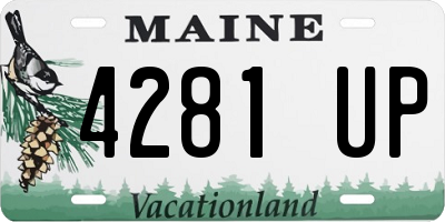 ME license plate 4281UP