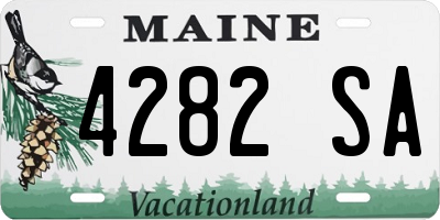 ME license plate 4282SA