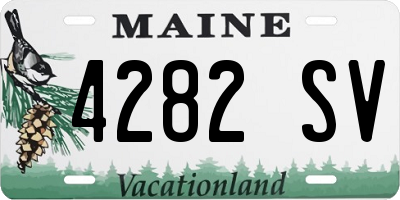 ME license plate 4282SV