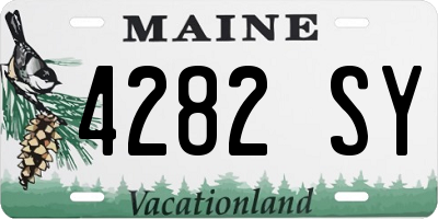ME license plate 4282SY