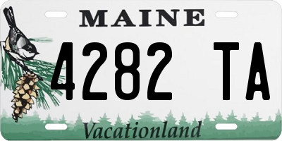 ME license plate 4282TA