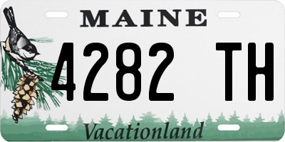 ME license plate 4282TH