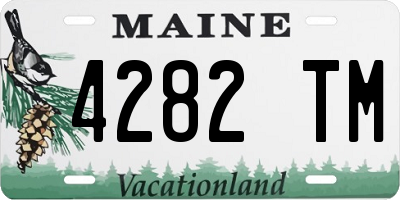 ME license plate 4282TM