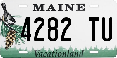 ME license plate 4282TU