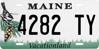 ME license plate 4282TY