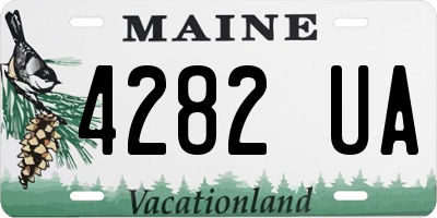 ME license plate 4282UA