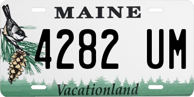 ME license plate 4282UM