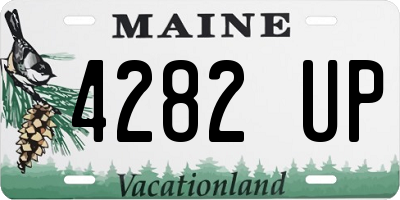 ME license plate 4282UP