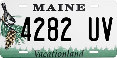 ME license plate 4282UV