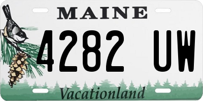 ME license plate 4282UW