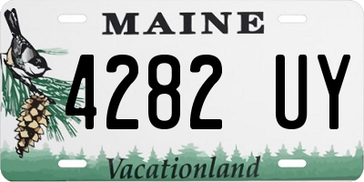 ME license plate 4282UY