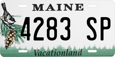 ME license plate 4283SP