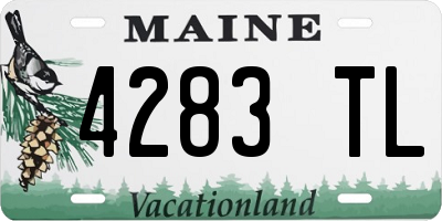 ME license plate 4283TL