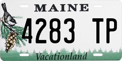 ME license plate 4283TP