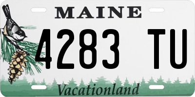 ME license plate 4283TU