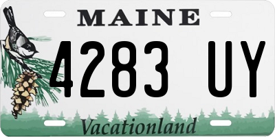 ME license plate 4283UY