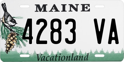 ME license plate 4283VA