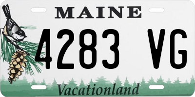 ME license plate 4283VG