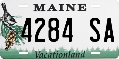 ME license plate 4284SA