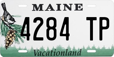 ME license plate 4284TP