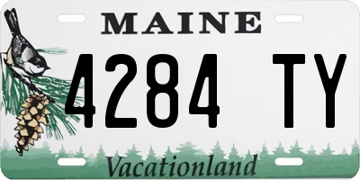 ME license plate 4284TY