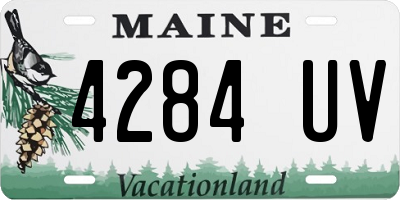 ME license plate 4284UV