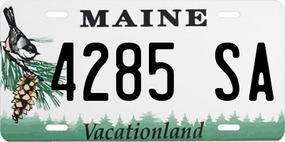 ME license plate 4285SA