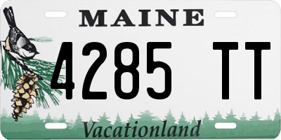 ME license plate 4285TT