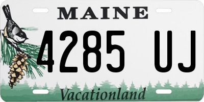 ME license plate 4285UJ