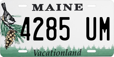 ME license plate 4285UM