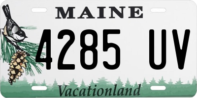 ME license plate 4285UV