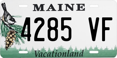 ME license plate 4285VF