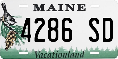 ME license plate 4286SD