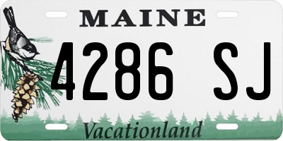 ME license plate 4286SJ