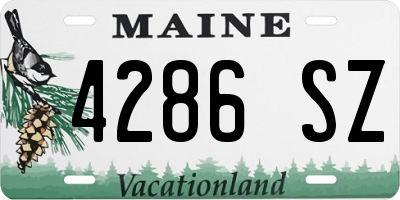 ME license plate 4286SZ