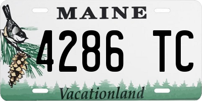 ME license plate 4286TC