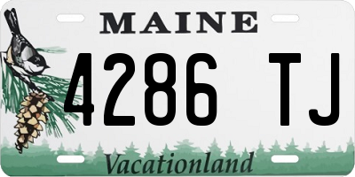 ME license plate 4286TJ