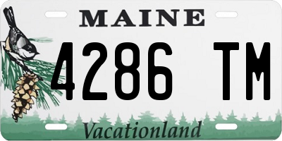 ME license plate 4286TM