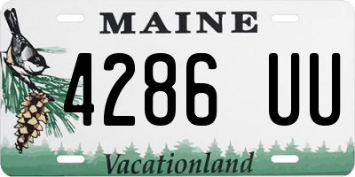 ME license plate 4286UU