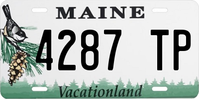 ME license plate 4287TP