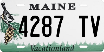 ME license plate 4287TV