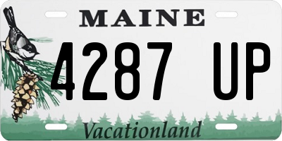 ME license plate 4287UP