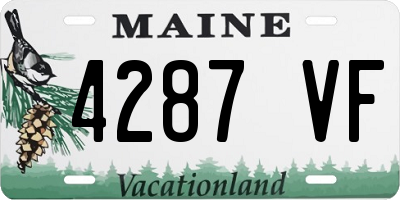 ME license plate 4287VF
