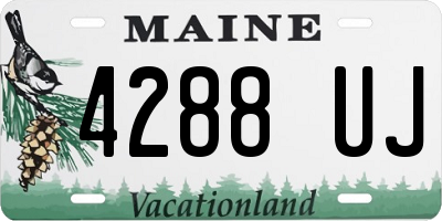 ME license plate 4288UJ