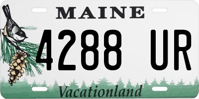 ME license plate 4288UR