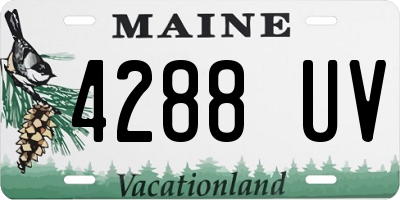 ME license plate 4288UV