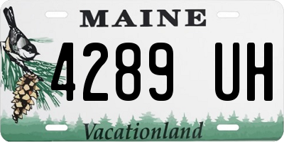 ME license plate 4289UH