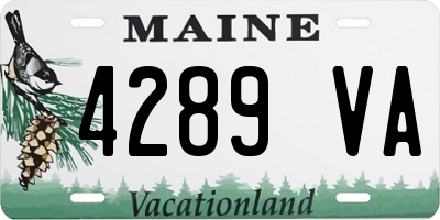 ME license plate 4289VA
