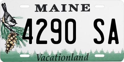 ME license plate 4290SA